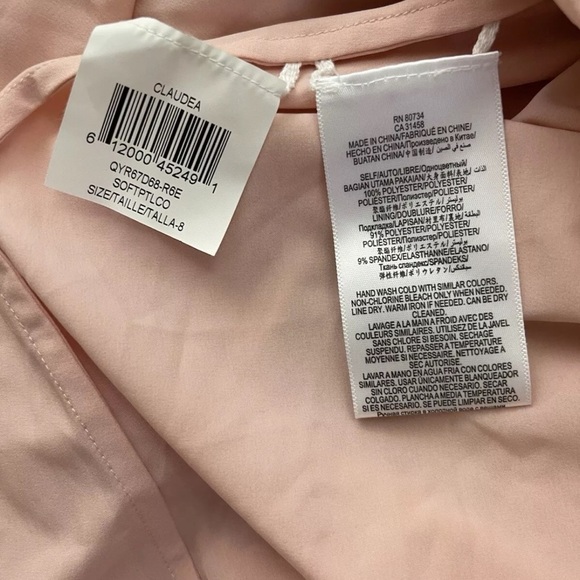 BCBG Maxazria Formal Dress 8 Pink Floral Embroidery Long Sexy Princess Prom - Picture 12 of 16